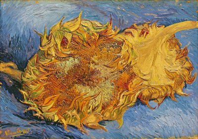 Dois girassóis cortados de Vincent van Gogh
